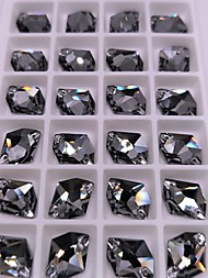 Космик Black Diamond "черный бриллиант" 11*14мм, упаковка платина 28 шт.